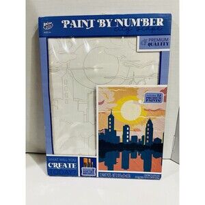 Anker Art Paint by Number City Scape New With 3 Brushes